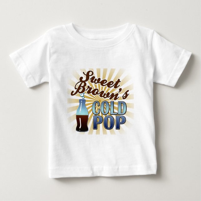 Söt brunt kalla pop t shirt (Framsida)