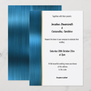 SÖT BRUSHED TEAL GULD 2 TRIM-INBJUDAN INBJUDNINGAR
