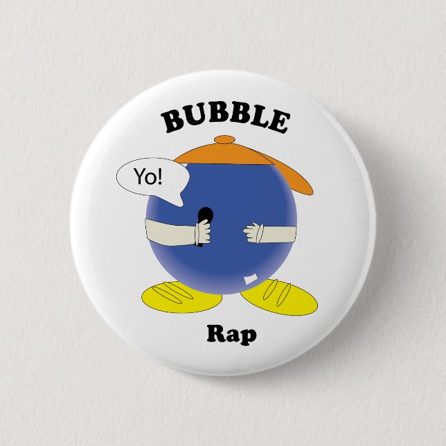 Söt bubbelskådespelare musik knapp (Framsida)