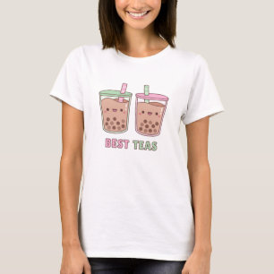 Söt Bubble Tea Bästa Teer Bästa Kompis T-Shirt