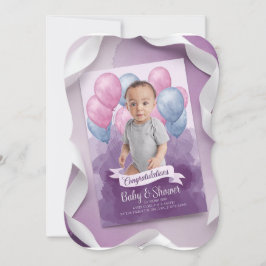 Söt Bubbles Baby Shower-inbjudan | Customizabl