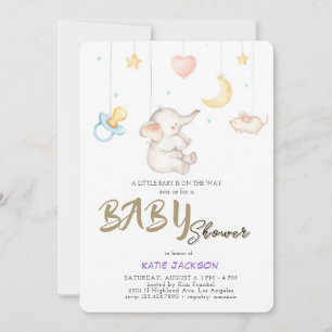Söt Budget Baby Shower-inbjudan Inbjudningar