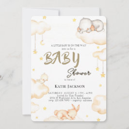Söt Budget Baby Shower-inbjudan Inbjudningar