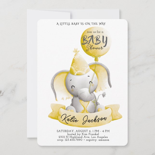 Söt Budget Baby Shower-inbjudan Inbjudningar (Framsida)