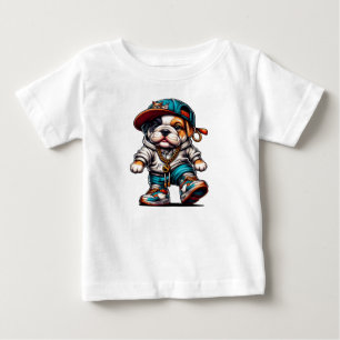 Söt Bulldog Puppy Bebis   1-årspresent T Shirt