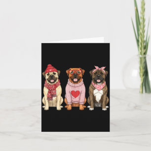 Söt Bullmastiff Valentine Hund Kort