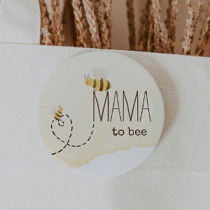 Söt Bumblebee Baby Shower Mamma to bi Button Knapp