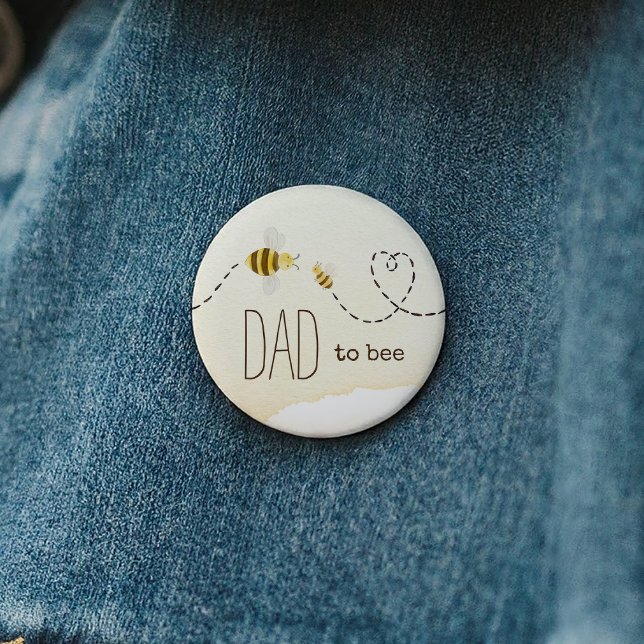 Söt Bumblebee Baby Shower Pappa to Bee Button Knapp (Skapare uppladdad)