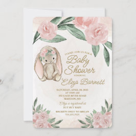 Söt Bunny Baby Shower-inbjudan Inbjudningar
