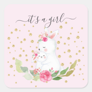 Söt Bunny Det är en favorit-sticker Fyrkantigt Klistermärke