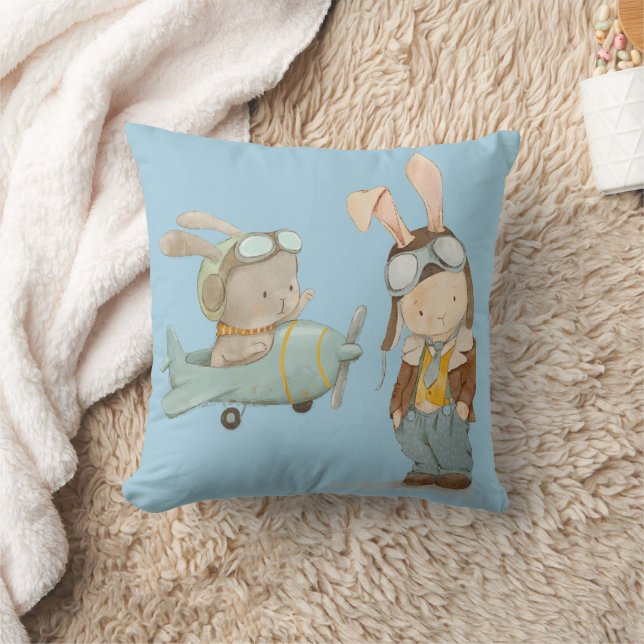 Söt bunny i hjälmen på piloten kudde (Filt)