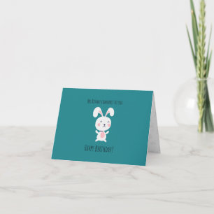 Söt, bunny, mappat födelsedagskort, för barn kort