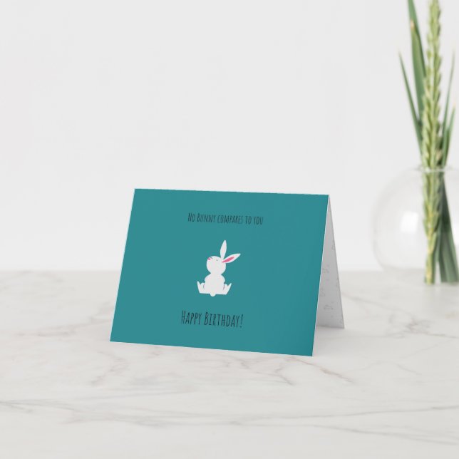 Söt, bunny, mappat födelsedagskort, för barn kort (Framsida)