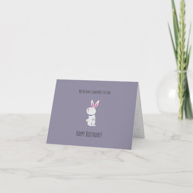 Söt, bunny, mappat födelsedagskort, för barn kort (Framsida)