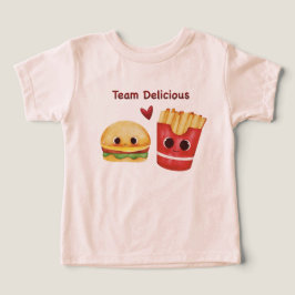 Söt Burger & Fries Bästa Vänner Baby T-Shirt