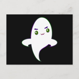 Söt Busig Halloweenande Vykort