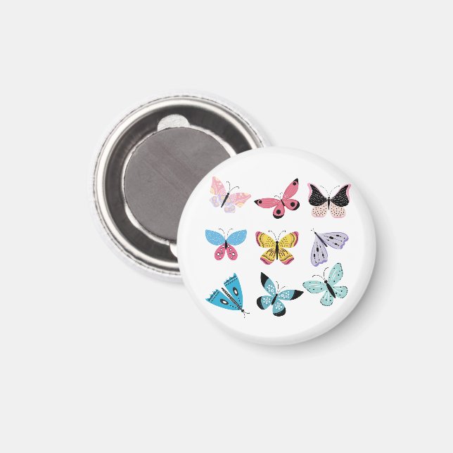 Söt Butterflies Magnet (Front/Back)