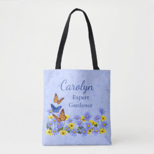 Söt Butterflies och Daisy Vår Garden Tygkasse
