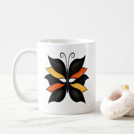 Söt Butterfly Abstrakt Art Kaffemugg