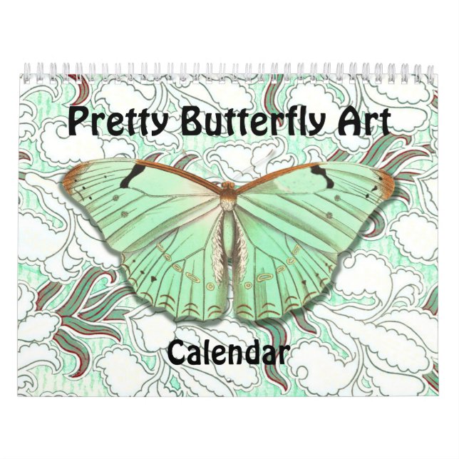 Söt Butterfly Art Calendar Butterflies Kalender (Omslag)
