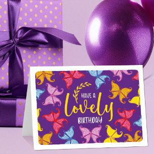 Söt Butterfly Birthday Kort