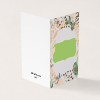 Söt Butterfly Blank Inside Greeting Card Kort