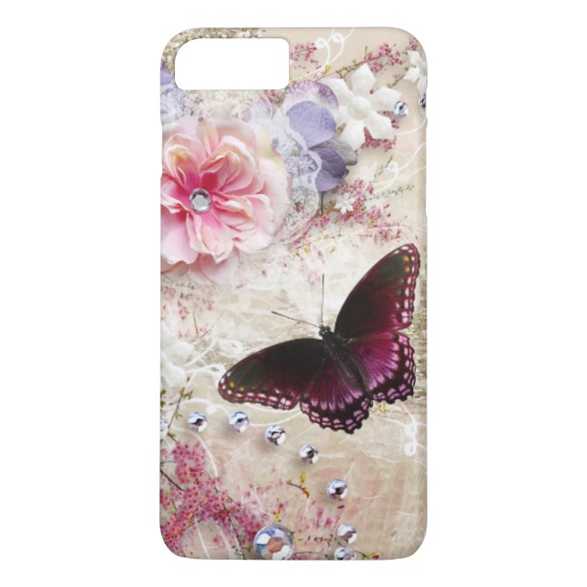 Söt Butterfly Case-Mate iPhone Skal (Baksida)
