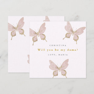 Söt Butterfly Dama Frieri Quinceanera Inbjudningar