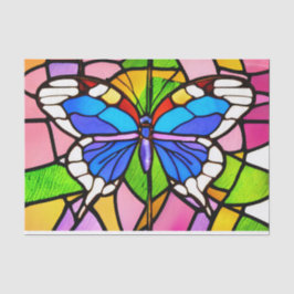 Söt Butterfly-fastkedjad glasdecoupage