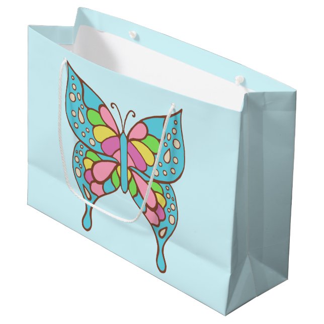 Söt Butterfly Gift Bag (Framsidan Vinklad)