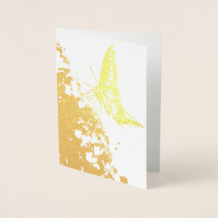 söt butterfly guld-foliekort folierat kort