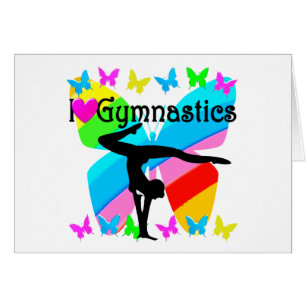 SÖT BUTTERFLY I KÄRLEK GYMNASTICS DESIGN OBS KORT