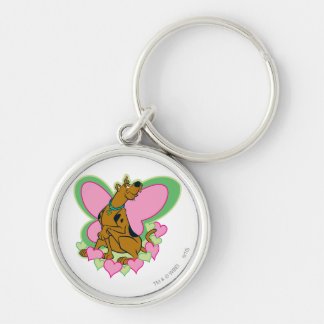 Söt Butterfly Scooby-Doo Rund Silverfärgad Nyckelring