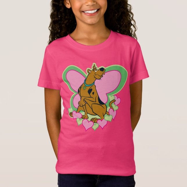 Söt Butterfly Scooby-Doo Tee Shirt (Framsida)