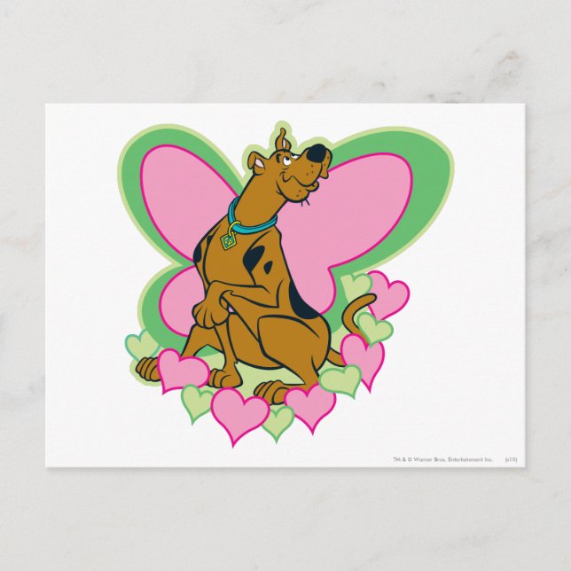 Söt Butterfly Scooby-Doo Vykort (Framsida)