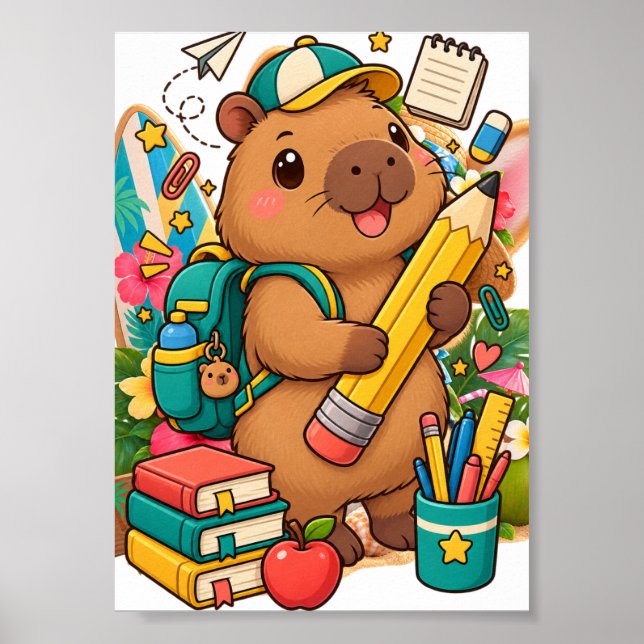 Söt cabypara väggdekor poster (Framsidan)