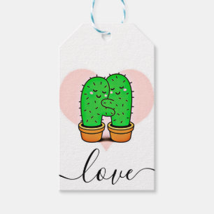 Söt Cactus flytta Presentetikett