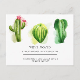 Söt Cactus hemvykort för flytta Vykort