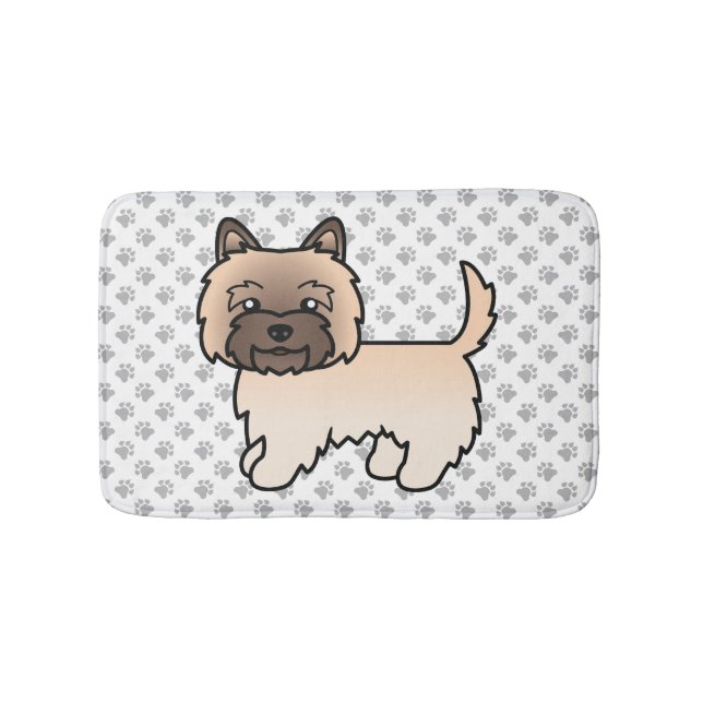 Söt Cairn Terrier i tecknad stil Badrumsmatta (Framsidan)