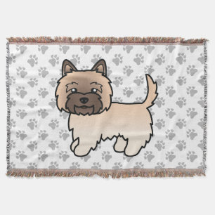 Söt Cairn Terrier i tecknad stil Filt