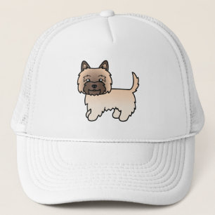 Söt Cairn Terrier i tecknad stil med vetevattrad p Keps