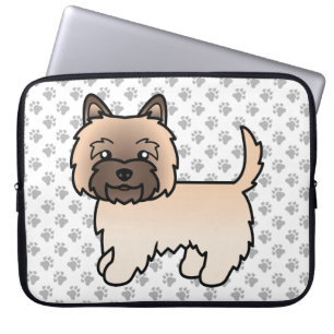 Söt Cairn Terrier i tecknad stil med vetevattrad p Laptop Fodral