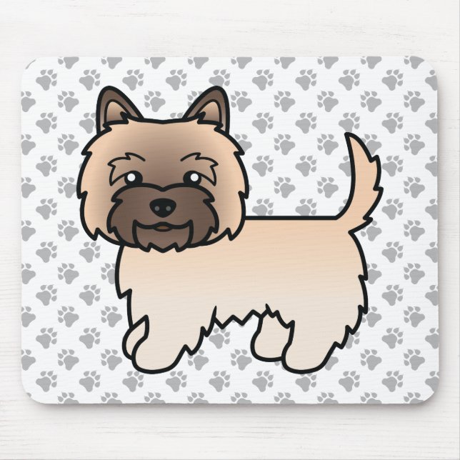 Söt Cairn Terrier i tecknad stil Musmatta (Framsidan)
