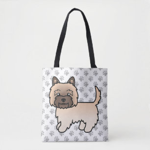 Söt Cairn Terrier i tecknad stil Tygkasse