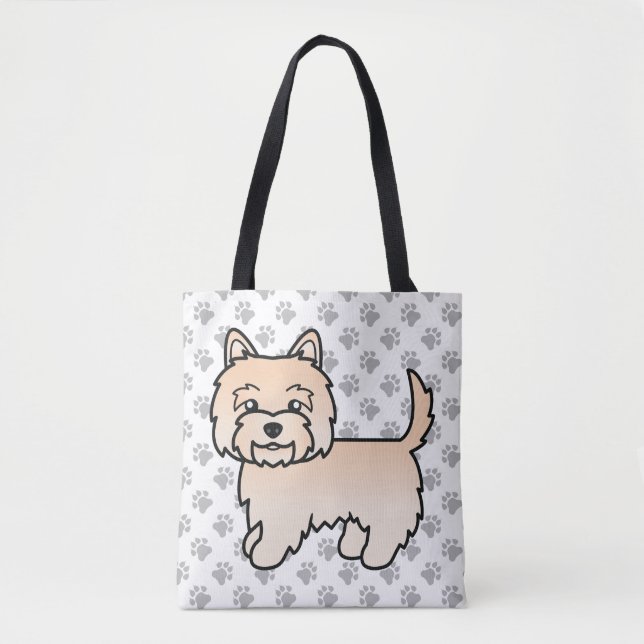 Söt Cairnterrier Serieteckning Av Hund Tygkasse (Framsida)
