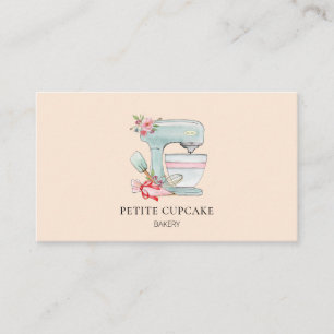 Söt cake mixer-persika bagerikort visitkort
