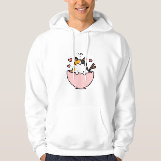 Söt Calico Anime Vektor Konstarbeten Hoodie