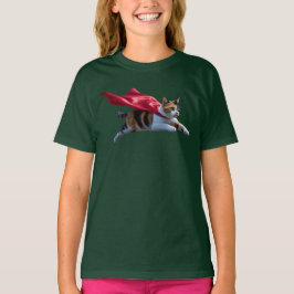 Söt Calico Katt Superhjälte Barn T-Shirt