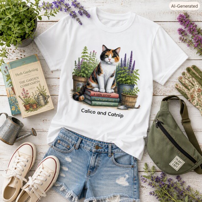 Söt Calico- och kattsnurrälskare  T Shirt (Skapare uppladdad)