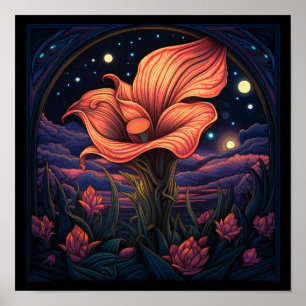 Söt Calla Lily Blomma För Naturälskare Lily Poster